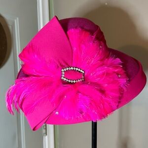 Mr HI’s Collection Pink Church Hat - Pink - One Size